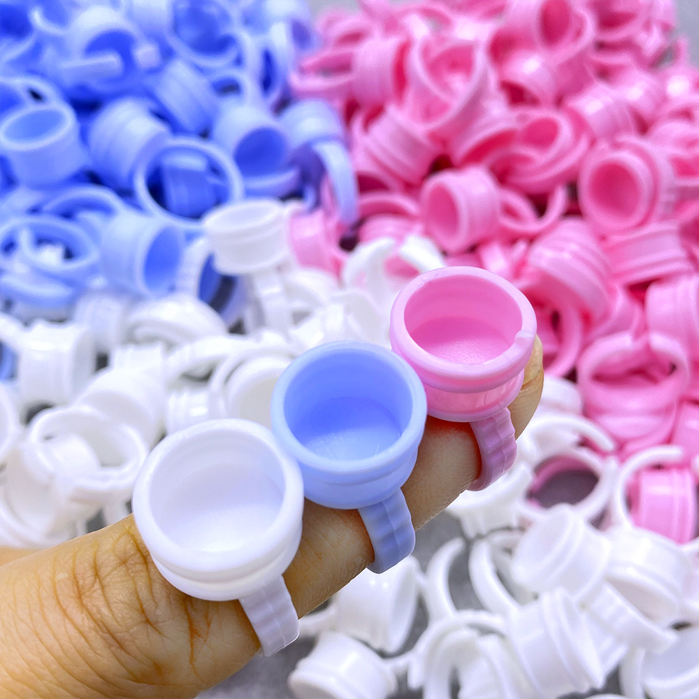 Eyelash Extension Repair - 100 Stuks Wegwerp Lijm Ring Cup