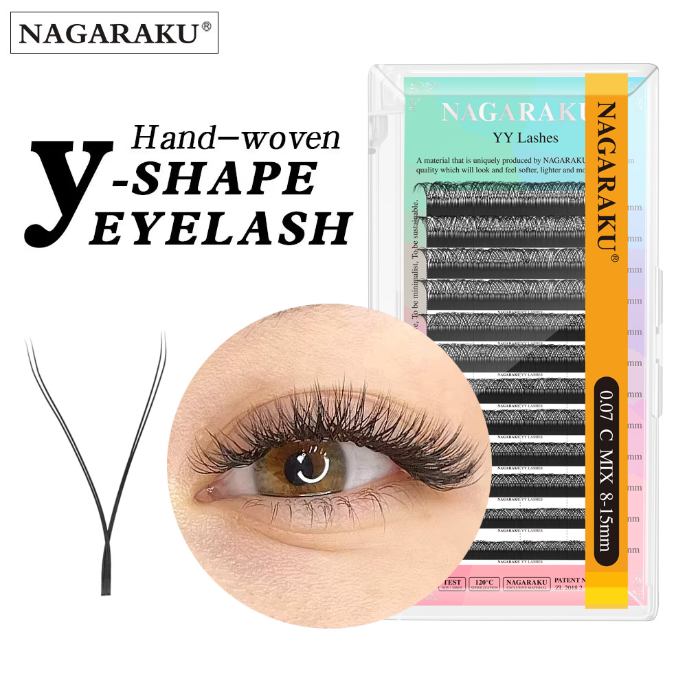 Eyelash Extension Human Hair - NAGARAKU YY-vorm handgeweven premium wimperverlenging