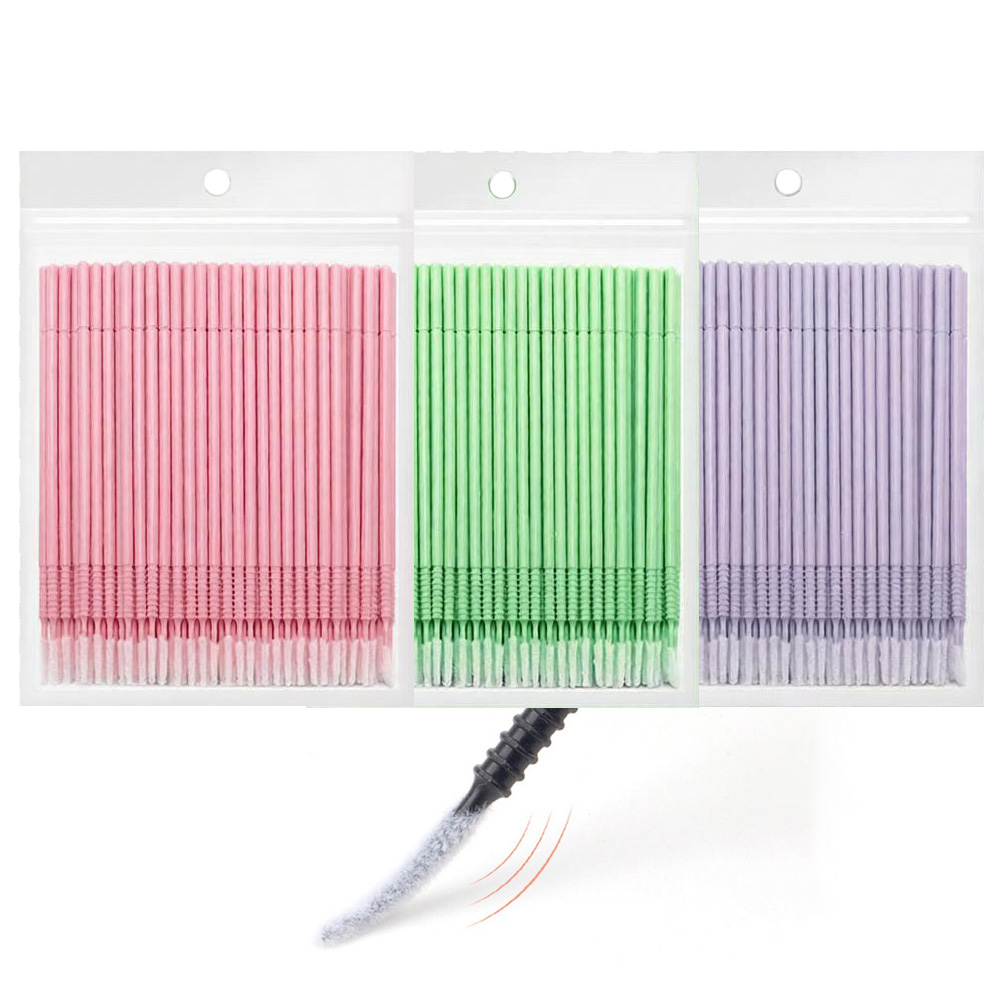 Eyelash Extension Repair - 500 stuks Wimperverlenging Reinigingswattenstaafjes Lange/Korte Punt