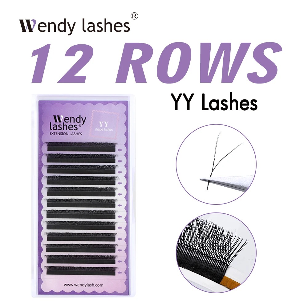 Eyelash Extension Human Hair - WENDY 2D YY-vorm C/D Curl Eyalash-verlenging