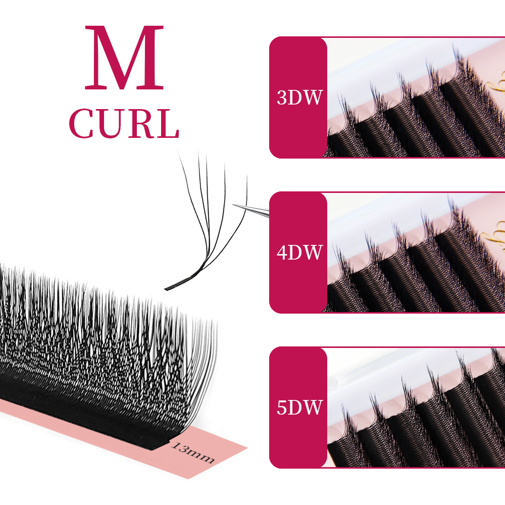 Eyelash Extension Volume Styles - Godin W3D 4D 5D M Curl