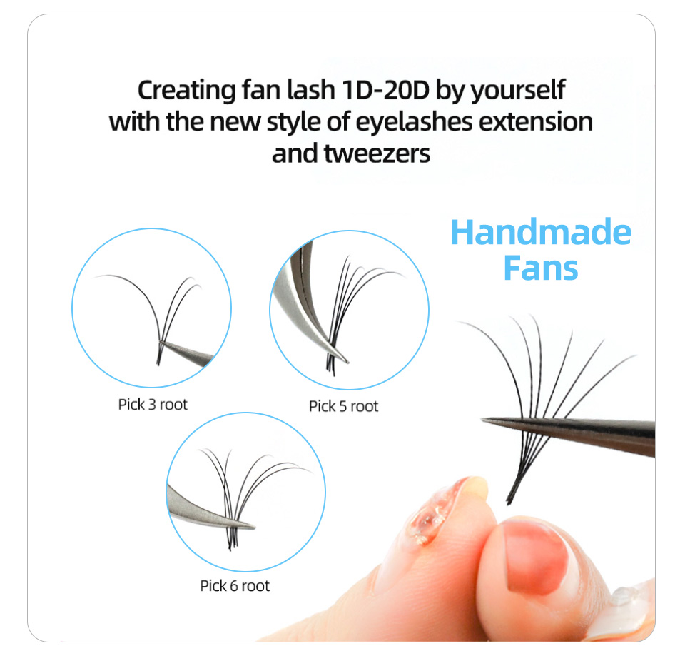 AGUUD 16 Rijen Lange 16-20mm W - Eyelash Extension Human Hair recensie en prijs
