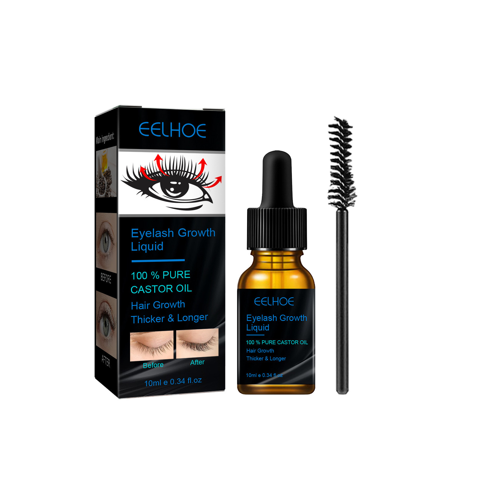 Castorolie Wimpergroei Serum v - Eyelash Extension Human Hair recensie en prijs