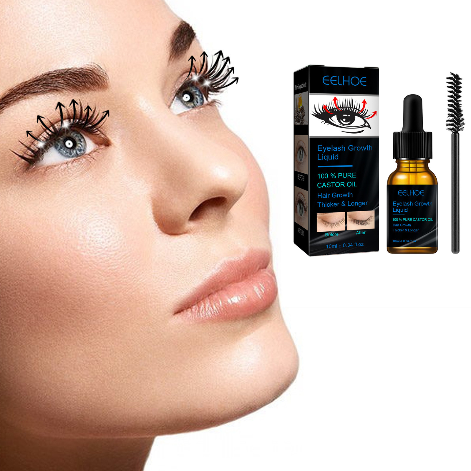 Castorolie Wimpergroei Serum v - Eyelash Extension Human Hair recensie en prijs